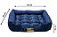 Cama Retangular Azul Patinhas para Cachorro ou Gato - Imagem 6