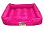 Cama Retangular Luxo Rosa Poá para Cachorro ou Gato - Imagem 1