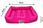 Cama Retangular Luxo Rosa Poá para Cachorro ou Gato - Imagem 6