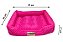 Cama Retangular Luxo Rosa Poá para Cachorro ou Gato - Imagem 14