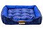 Cama Retangular Luxo Azul Bolinhas para Cachorro ou Gato - Imagem 6