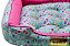 Cama Retangular Luxo Rosa Borboleta Para Cachorro ou Gato - Imagem 2