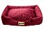 Cama Retangular Super Luxo  Cor Bordo para Cachorro ou Gato - Imagem 1