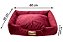 Cama Retangular Super Luxo  Cor Bordo para Cachorro ou Gato - Imagem 7