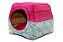 Cama Iglu e Toca Para Cachorro  Luxo Rosa Borboleta - Imagem 4