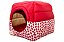 Cama Iglu e Toca Para Cachorro Luxo Vermelho Joaninha - Imagem 1