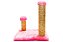 Brinquedo Arranhador Quadrado Com Postes Para Gatos Rosa - Imagem 3