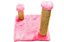 Brinquedo Arranhador Quadrado Com Postes Para Gatos Rosa - Imagem 2