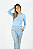 Pijama Feminino Longo em Ribana Azul Cachorros - Imagem 3