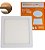 Painel Slim Led Embutir Quadrado 3000K Branco Quente 12W Bivolt Branco Llum Bronzearte - Imagem 1