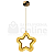 Pendente De Acrilico Estrela Vazado Led 9W 3200K Cabo 2M - Imagem 1