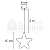 Pendente De Acrilico Estrela Inteira Led 10W Cabo 2M 3200K - Imagem 2