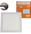 Painel LED Slim Embutir Quadrado 18W 1400 Lumens Branco Neutro 4000K Bivolt 22,5cm LLUM Bronzearte - Imagem 1