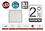 Painel LED Slim Embutir Quadrado 18W 1400 Lumens Branco Quente 3000K Bivolt 22,5cm LLUM Bronzearte - Imagem 4