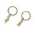 ARGOLA PARA CHAVEIRO 22MM DOURADA COM CORRENTE – KIT COM 5 UNIDADES - Imagem 1