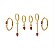 Conjunto argolinhas gota rubi - Imagem 2