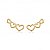 Ear cuff 3 corações vazados - Imagem 4