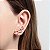 Ear cuff 3 corações vazados - Imagem 1