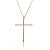 Crucifixo fino cravejado zircônias - Imagem 3