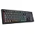 Teclado Usb Gamer Crux Rainbow Full Size Sem fio Wireless Redragon Preto E Cinza K518r-wl-gb - Imagem 2