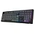 Teclado Usb Gamer Crux Rainbow Full Size Sem fio Wireless Redragon Preto E Cinza K518r-wl-gb - Imagem 1