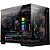 Gabinete Gamer Kalkan Saga, M-ATX, Mid Tower, Lateral em Vidro Temperado, Sem Fans, Preto - Imagem 1