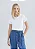 HERING BLUSA BÁSICA FEMNINA MANGA CURTA SLIM - BRANCO - Imagem 1