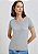 HERING  BLUSA BÁSICA FEMININA MANGA CURTA SLIM - CINZA - Imagem 5