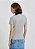 HERING  BLUSA BÁSICA FEMININA MANGA CURTA SLIM - CINZA - Imagem 3
