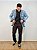 CALVIN KLEIN JAQUETA OVERSHIRT JEANS BORDADO BORDADO BOLSO - Imagem 2