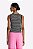 SLY BLUSA REGATA COM DECOTE CANOA EM VISCOSE LISTRADA - Imagem 2