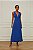 ANIMALE VESTIDO MIDI DECOTE V AMARRAÇÃO COSTAS AZUL MAZARINE - Imagem 1
