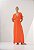 LEZ A LEZ VESTIDO TECIDO SHANTUNG CRUSH LARANJA MEXICO - Imagem 4