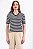 SLY BLUSA CURTA DECOTE V MANGA EM MALHA - Imagem 1