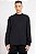 ARAMIS CAMISETA MANGA LONGA EM MALHÃO OVERSIZED PRETO - Imagem 1