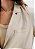 HERING BLAZER FEMININO CROPPED MANGA CURTA COM LINHO - BEGE - Imagem 5