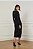 ANIMALE VESTIDO MIDI MANGA LONGA DE CREPE DECOTE V TRANSPASSADO COM FRANZIDO NA LATERAL PRETO - Imagem 3