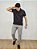 DUDALINA CALÇA CHINO SLIM SARJA MASCULINA CINZA MEDIO - Imagem 1