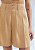 HERING SHORTS FEMININO EM ALFAIATARIA COM LINHO - BEGE - Imagem 4