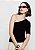 DZARM BLUSA OMBRO ÚNICO CANELADO - PRETO - Imagem 1