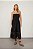 ANIMALE VESTIDO DE ALGODÃO MIDI BORDADO CONTRAFORMA PRETO - Imagem 1