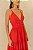 FARM VESTIDO LONGO FRANZIDO ALCINHAS VERMELHO MORANGO - Imagem 3