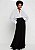 DZARM SAIA MIDI AMPLA EM VISCOSE - PRETO - Imagem 1