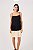 DRESS TO VESTIDO CURTO CREPE BICOLOR MARIAS PRETO/BEGE GRAO - Imagem 4