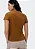 HERING BLUSA BÁSICA FEMININA MANGA CURTA SLIM WORLD - MARROM - Imagem 3