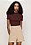 DZARM BLUSA CANELADA DECOTE REDONDO - BURGUNDY - Imagem 1