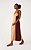 DRESS TO VESTIDO LINHO MIDI BICOLOR - MARROM CAFEINA / BEGE LEME - Imagem 3