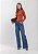 LEZ A LEZ CALÇA JEANS WIDE LEG COM CINTURA ALTA E PUÍDOS NA BARRA - Imagem 1