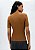 HERING BLUSA BÁSICA FEMININA GOLA ALTA EM RIBANA CANELADA - MARROM - Imagem 2