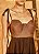 ISY VESTIDO LINHO LONGO  BUSTO ESTRUTURADO - MARROM MALFITANO - Imagem 3
